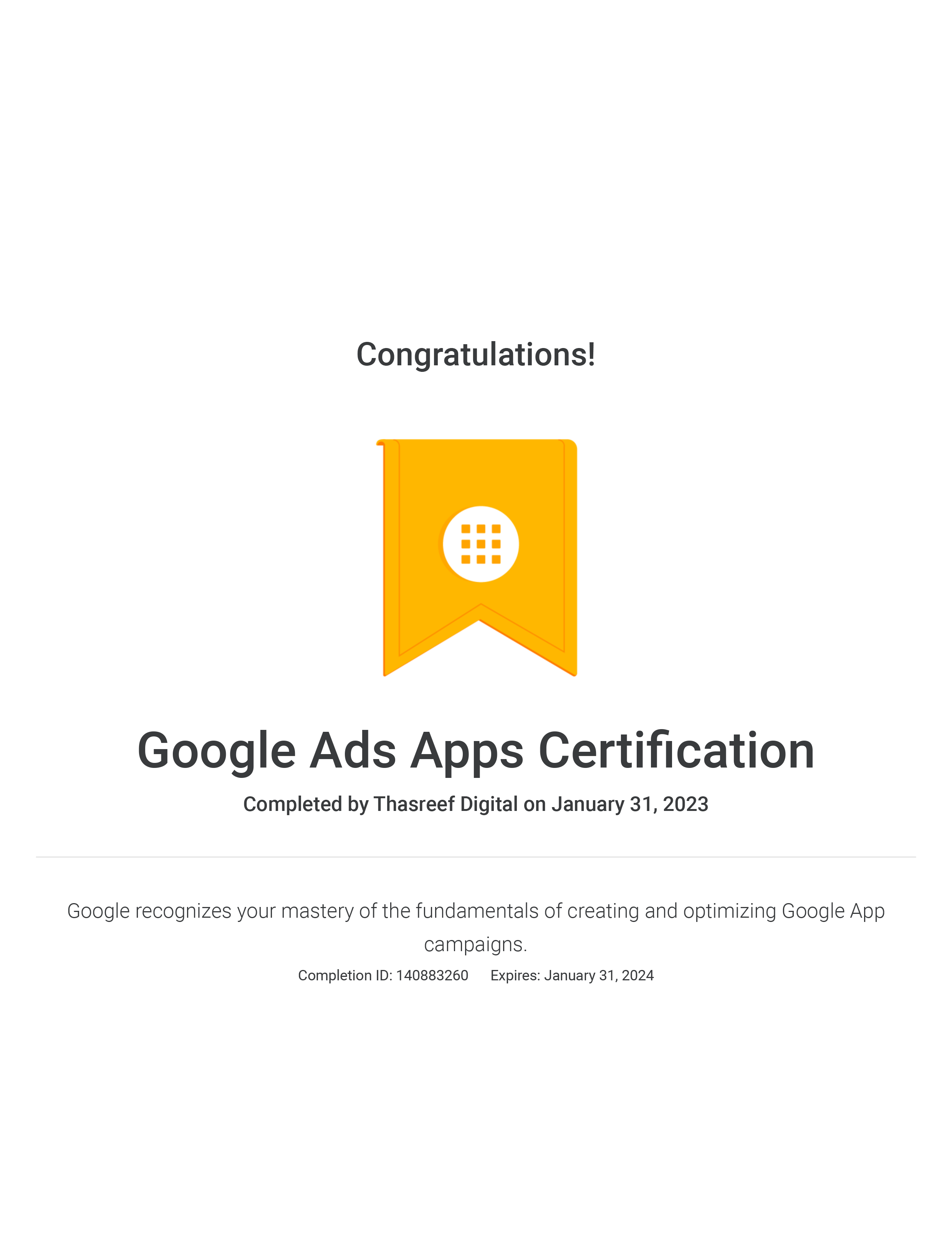 Google Ads Apps Certification _ Google